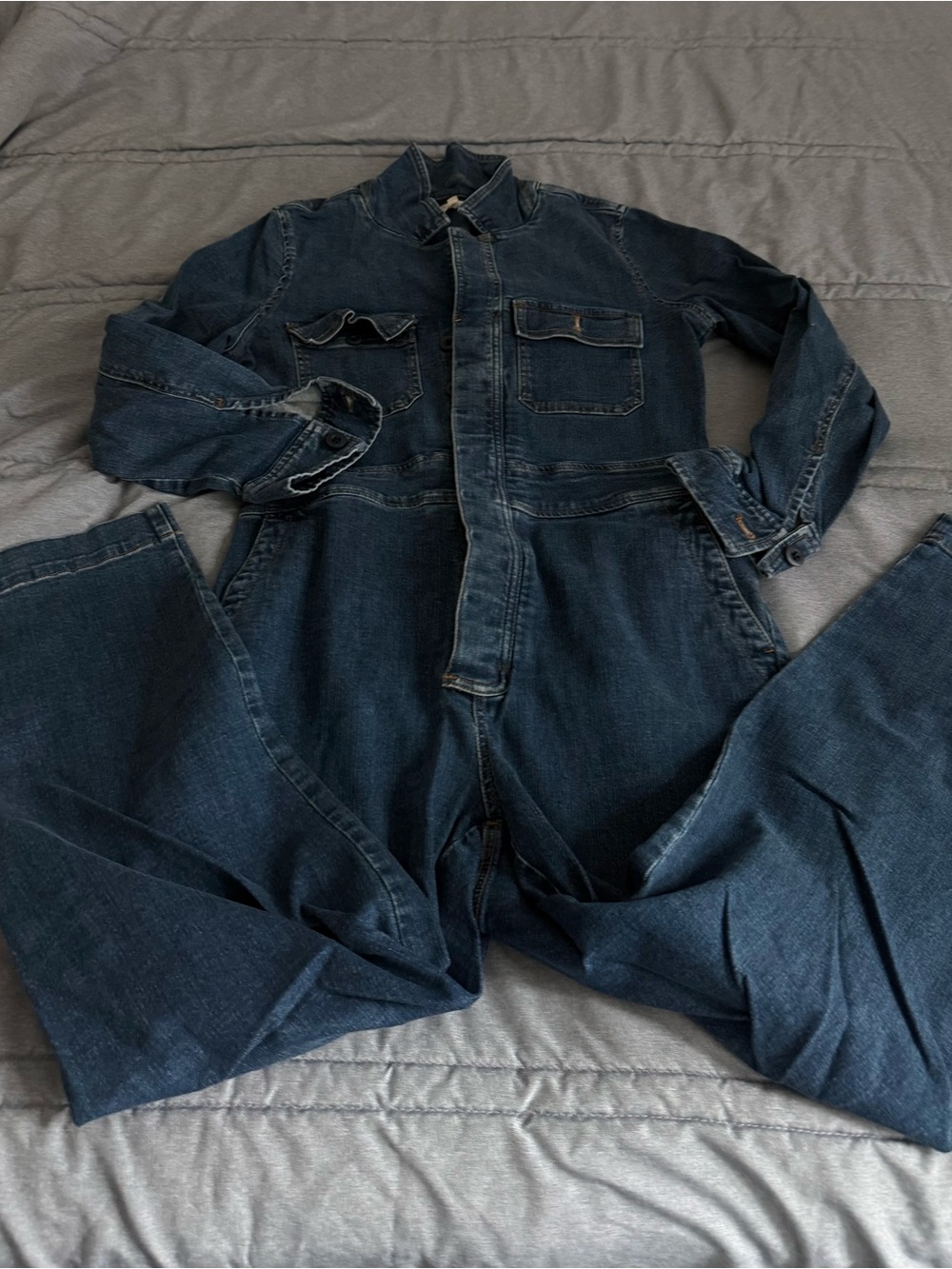 Woman’s Dark Blue Denim Jumpsuit Jeans By Madewell